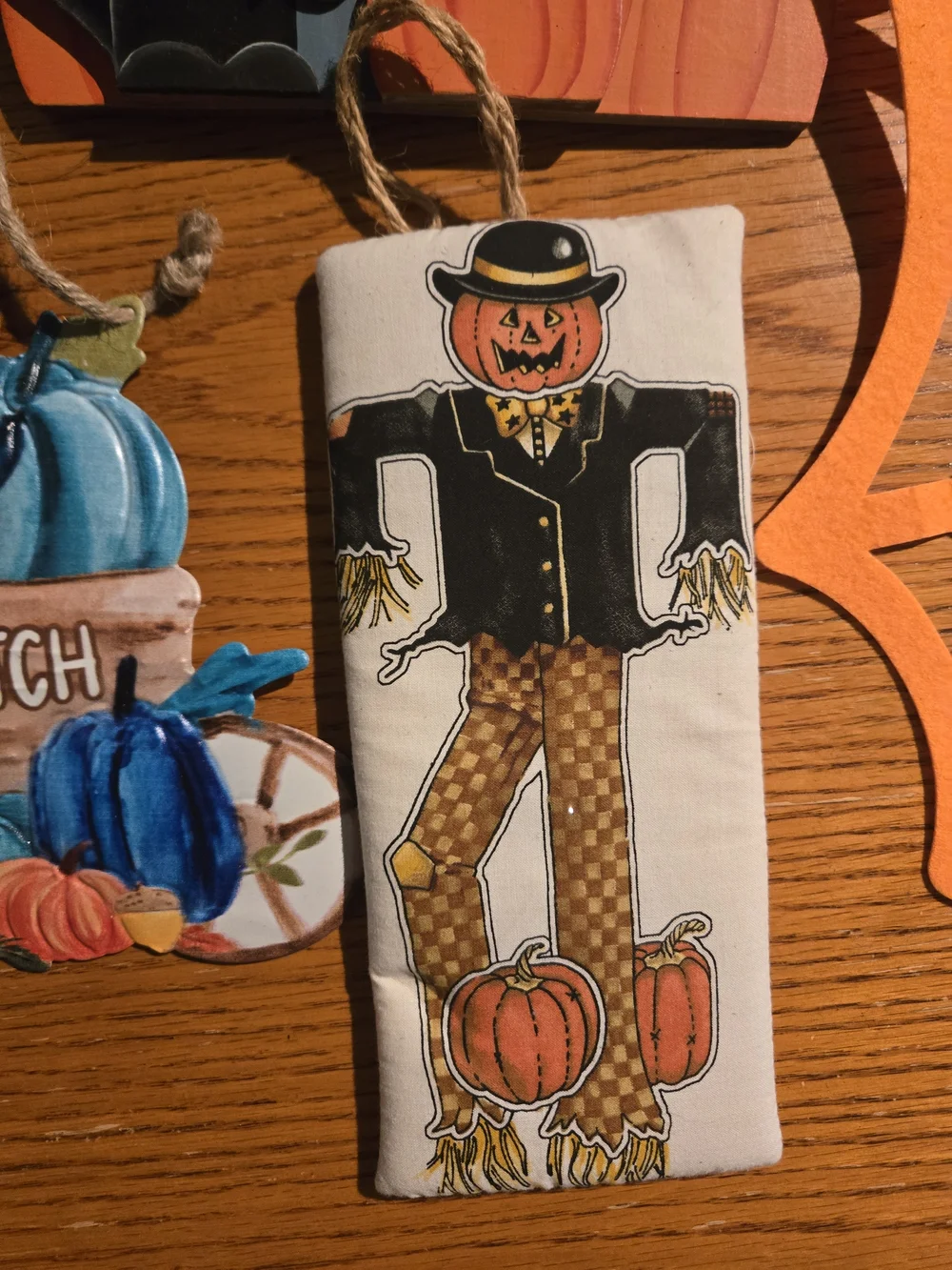 Halloween Pumpkin Patch, Scarecrows, Spider Web Hanging Decorations